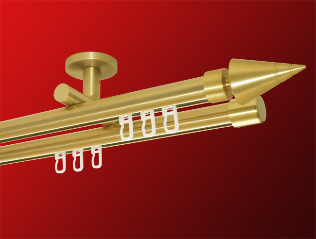 1856_0 Gardinenstange Deckenträger Innenlaufsystem dppl. 20 mm Rillenke