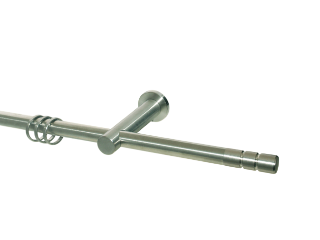 Gardinenstange Edelstahl Rundrohr 16mm Jolly Träger geschl.