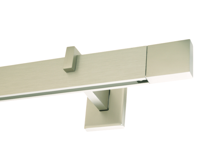 Gardinenstange eckig Tereza Aluminium Edelstahldesign Innenlauf Gardinenstange eckig Tereza Aluminium Edelstahldesign Innenlauf