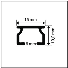 34_2 Gardinenschiene/ Vorhangschiene Alu Modell 130