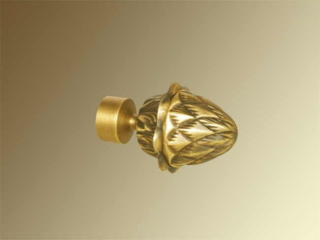 Endstück Messing bronziert Modell Simeon für Rohr mit 30mm Ø