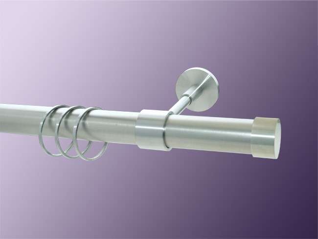 Gardinenstange Edelstahl 28 mm Kappe Made in Germany