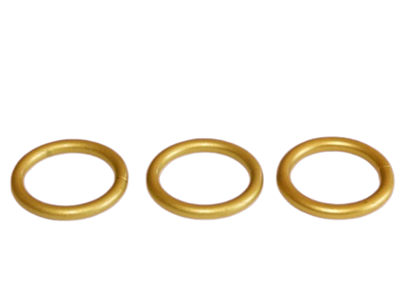 Ringe Messing matt Design für 16 mm Rohre Ringe Messing matt Design für 16 mm Rohre