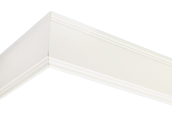 Gardinenschiene mit gerader Holz Blende 1lauf incl. Retouren