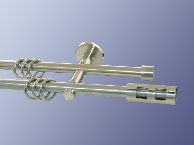 1903_0 Gardinenstange doppell. Nickel geb. 16 mm Pegasi