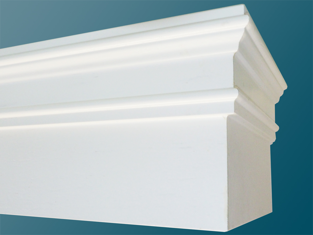 Gardinenschiene mit Holz Blende 15cm 3lauf