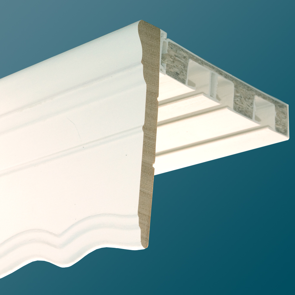 2507_0 Gardinenschiene mit Blende Holz geschweift 3-lfg.