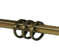 Gardinenringe Messing antik für 12 -16 mm Rohre