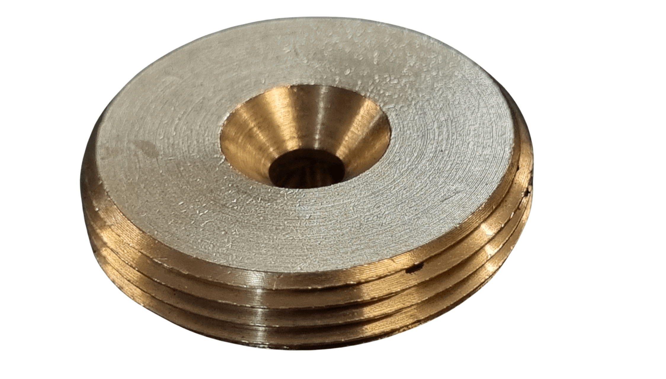 Montageplatte Wandlager Messing glanz 28mm