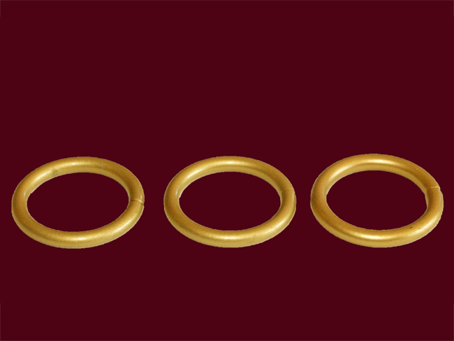 Ringe Messing matt Design für 16 mm Rohre