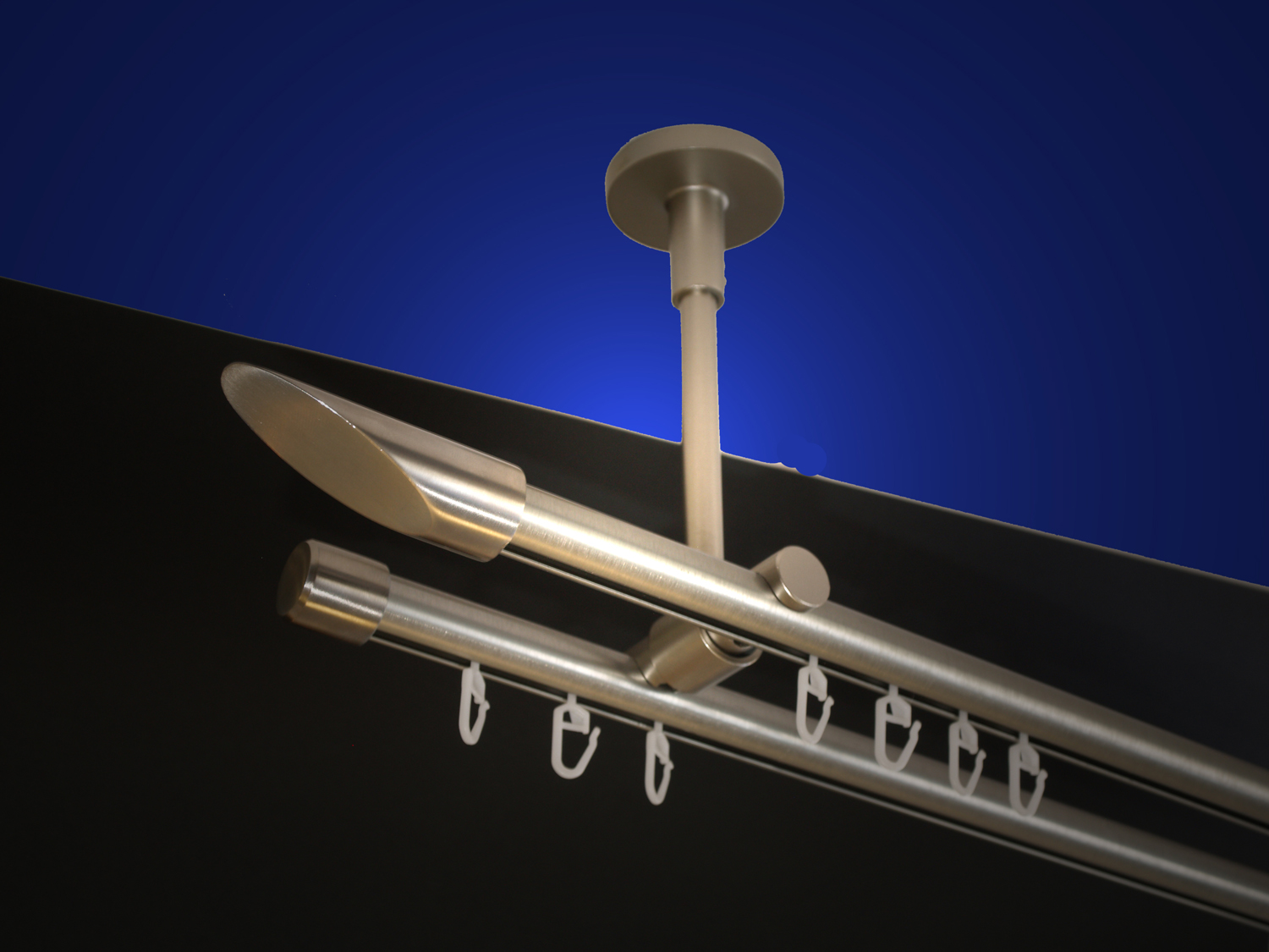 281_0 Gardinenstange Innenlauf Deckenträger Marbella-C