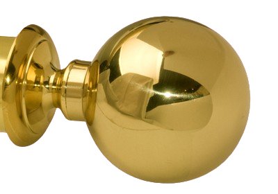 Messing massiv glanz Endstück Modell Kugel für 40mm Rohr Messing massiv glanz Endstück Modell Kugel für 40mm Rohr