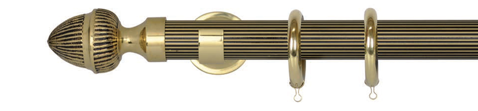 Gardinenstange Messing antik - 30 mm Carmenta