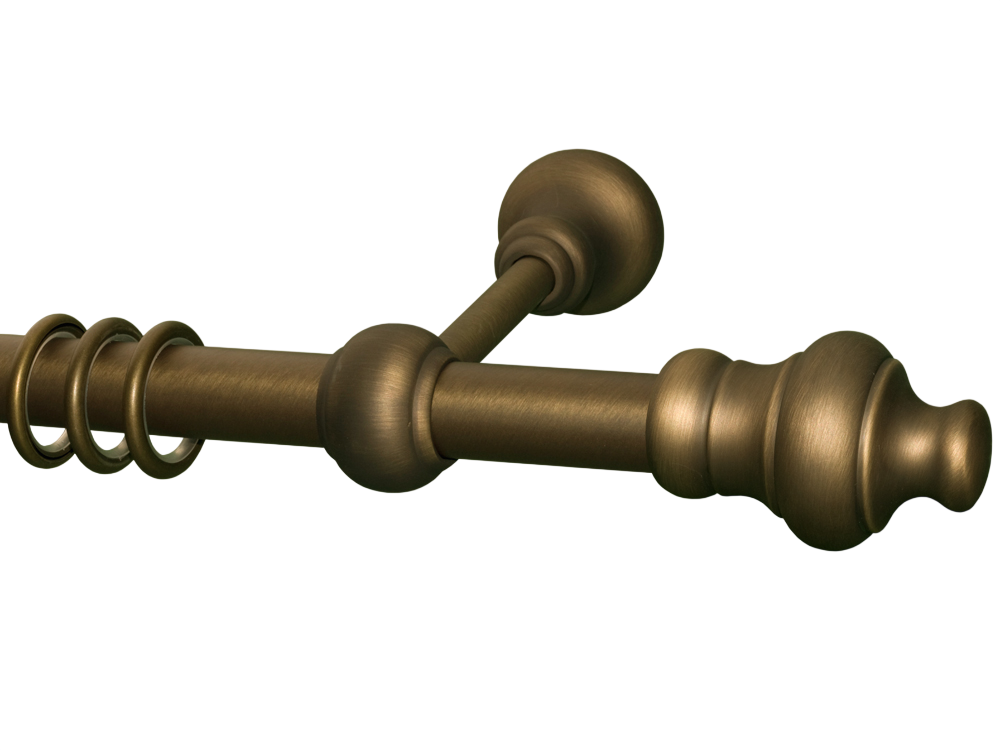 Gardinenstange Messing antik 28 mm bronziert Modell Joseph