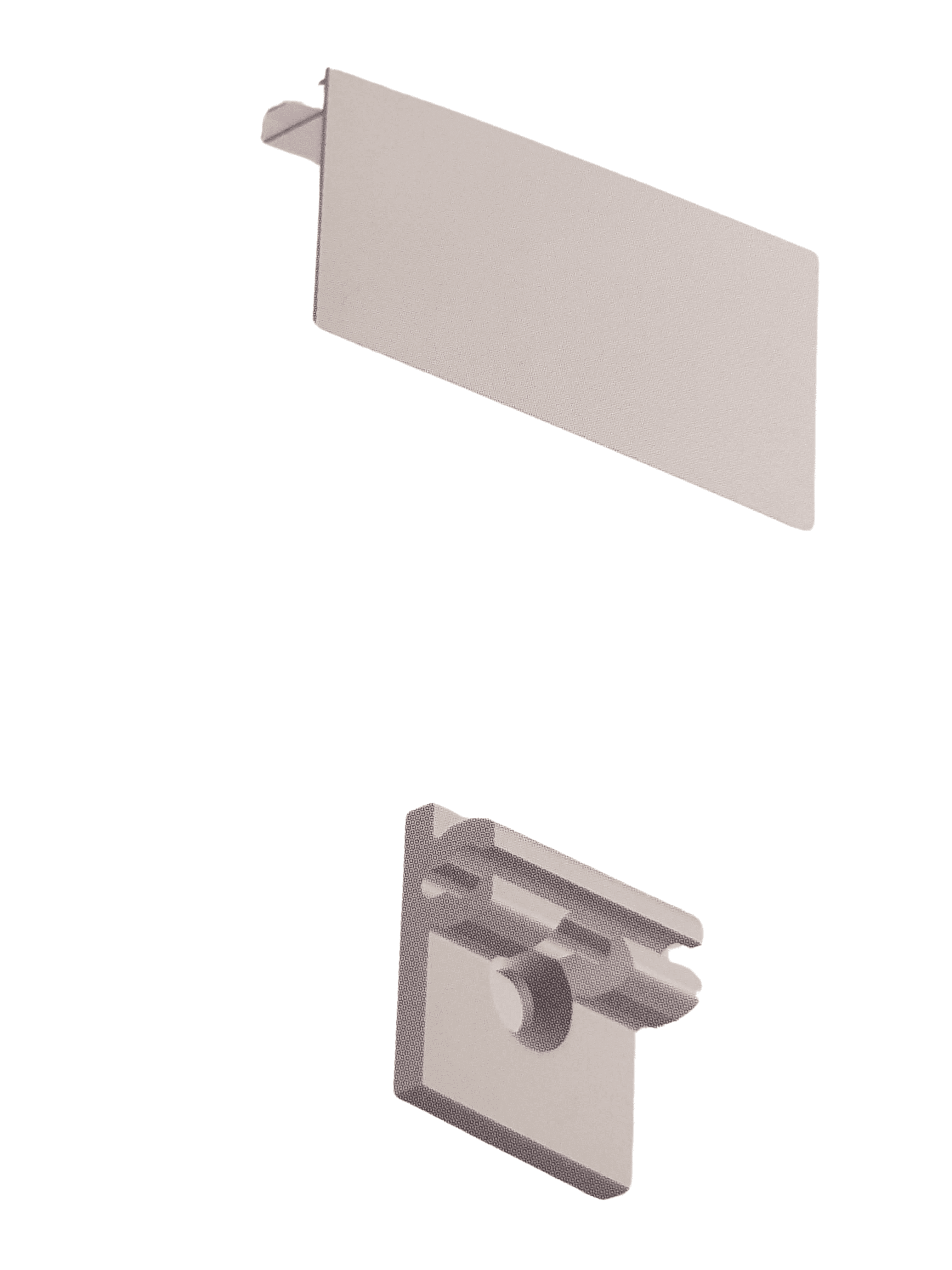 Blende für LED Beleuchtung und Gardinenschienen Alu weiß 6 cm Deckenmontage