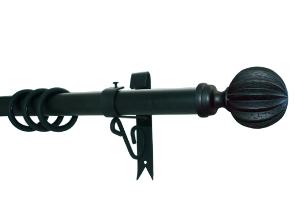 Gardinenstange Eisen schwarz 30mm Carlos