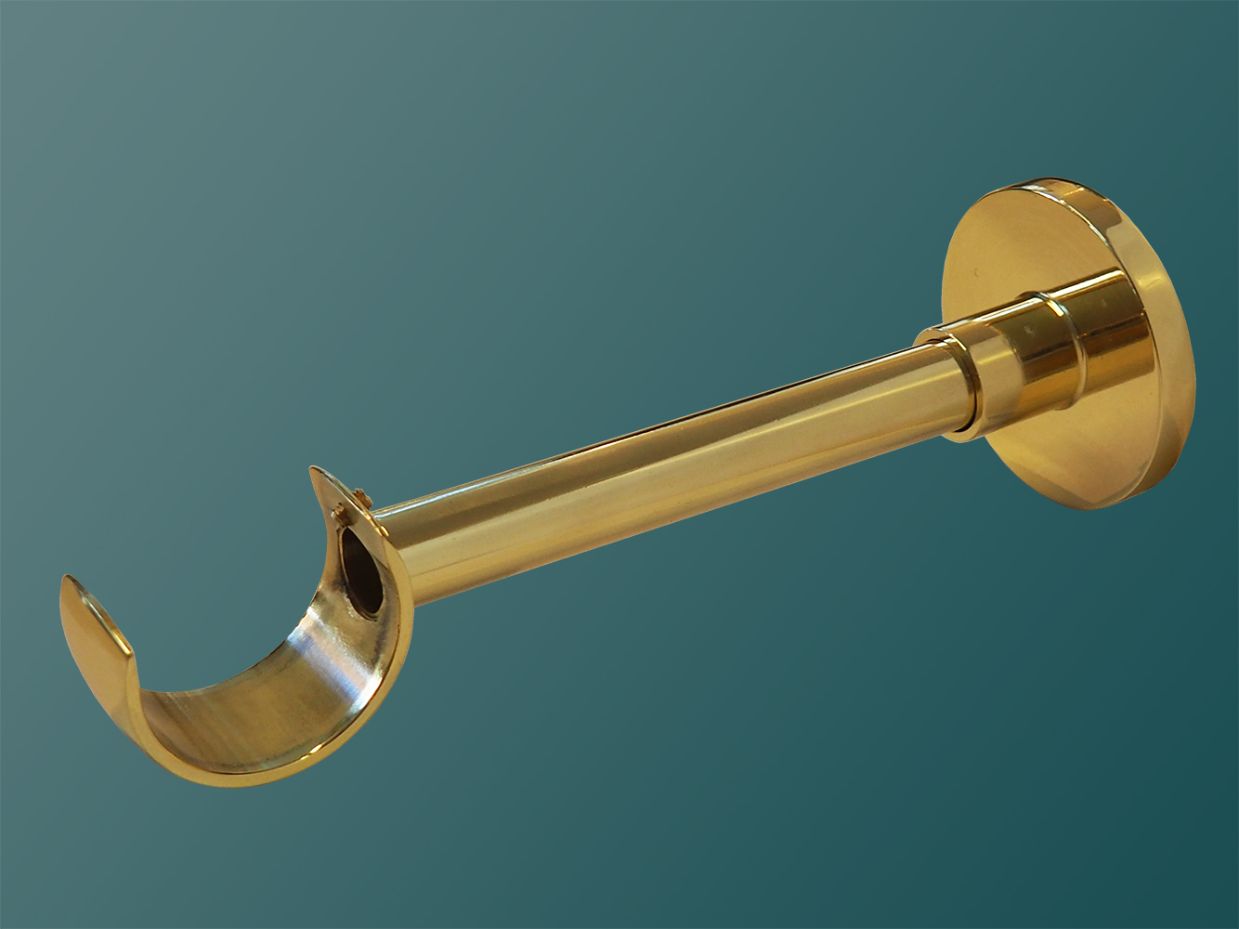 Wandträger Messing massiv glanz für 40 mm Rohre