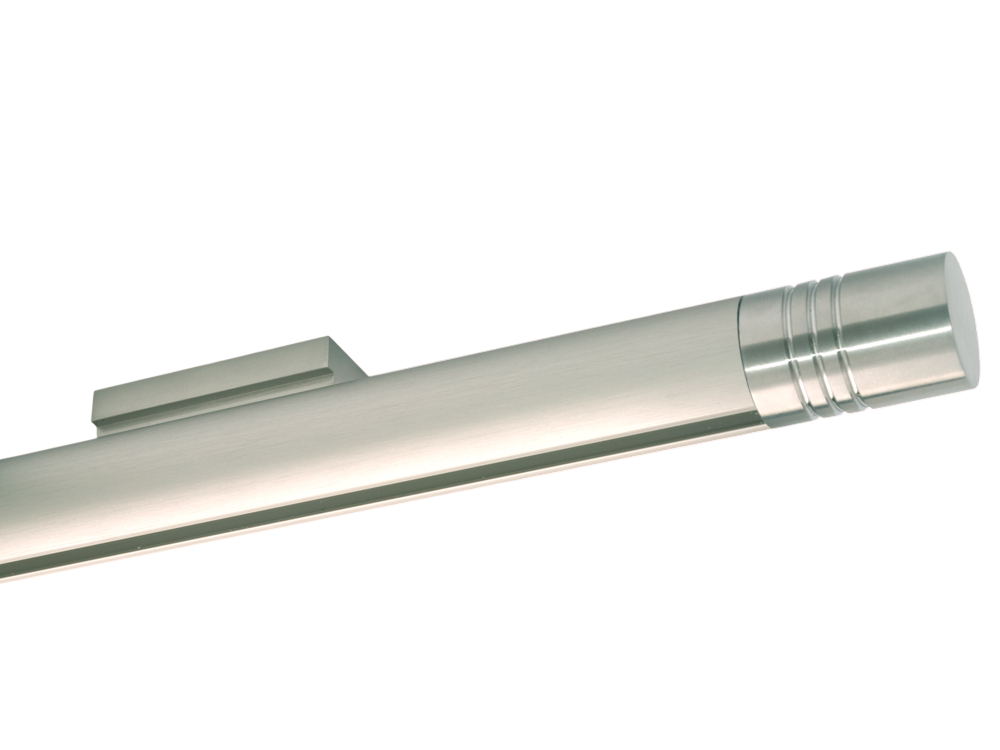 Gardinenstange modern Decke 28mm Edelstahl Innenlaufsystem Mercury Rill Gardinenstange modern Decke 28mm Edelstahl Innenlaufsystem Mercury Rill
