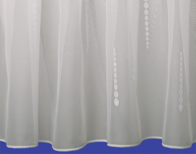 Gardine nach Maß Stickerei Tropfen " Florenz"