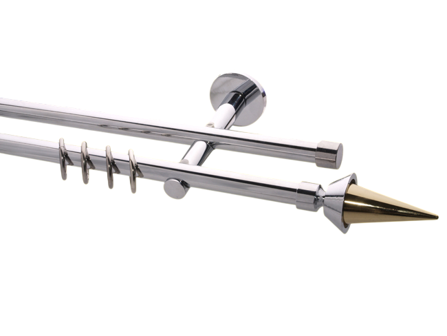 Gardinenstange Chrom glanz 16mm Modell Fortana Träger 2