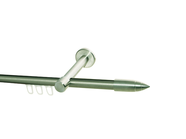 Gardinenstange Edelstahl Innenlauf 16 mm Rillenpatrone einl.