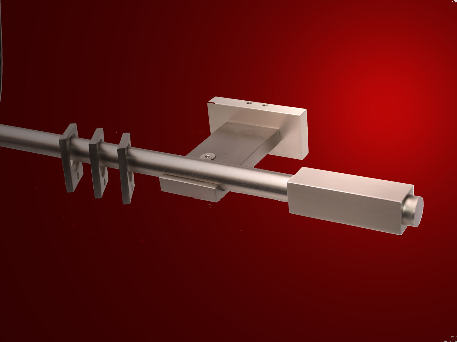 374_0 Gardinenstange eckig 16 mm Modell modern Lazzarus