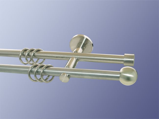 1904_0 Gardinenstange doppell. Nickel geb. 16 mm Orionis