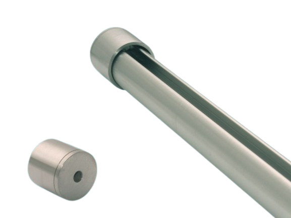 Duschvorhangstange über Eck gebogen Edelstahl 20 mm kurz 7,5 cm