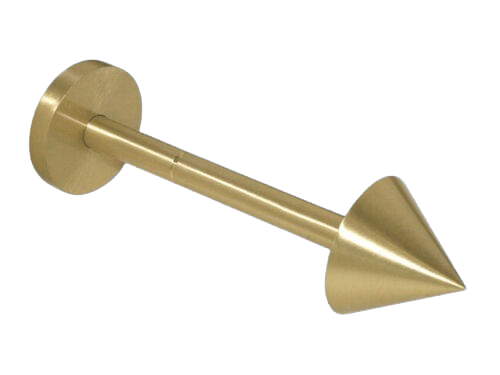 Raffhalter Messing massiv Modell Kegel/Kugel