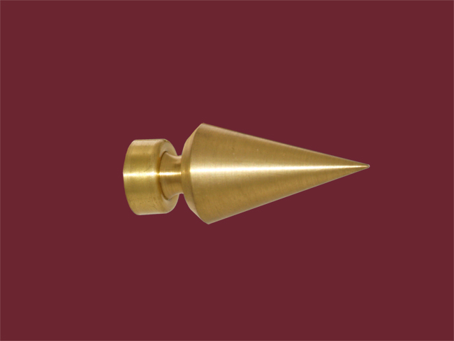 Endstück Kegel messing matt für 20mmØ
