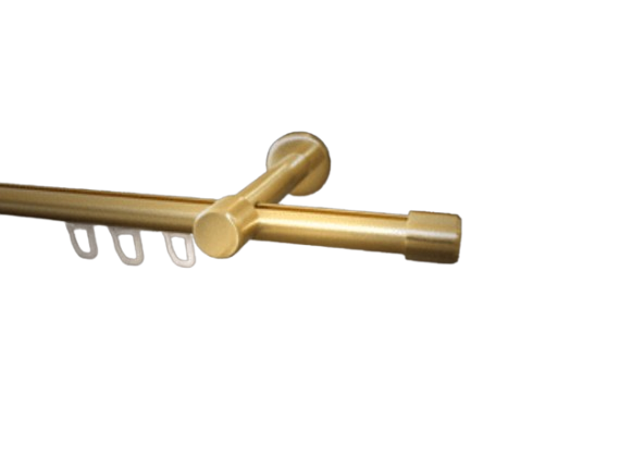 Gardinenstange Innenlauf Messing geb. 16mm Modell Kappe einl.