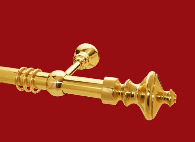 Gardinenstange Messing glanz 35mm Modell Michael Rohr glatt