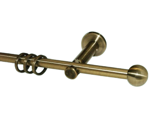 Gardinenstange Messing antik 12 mm Modell Kugel