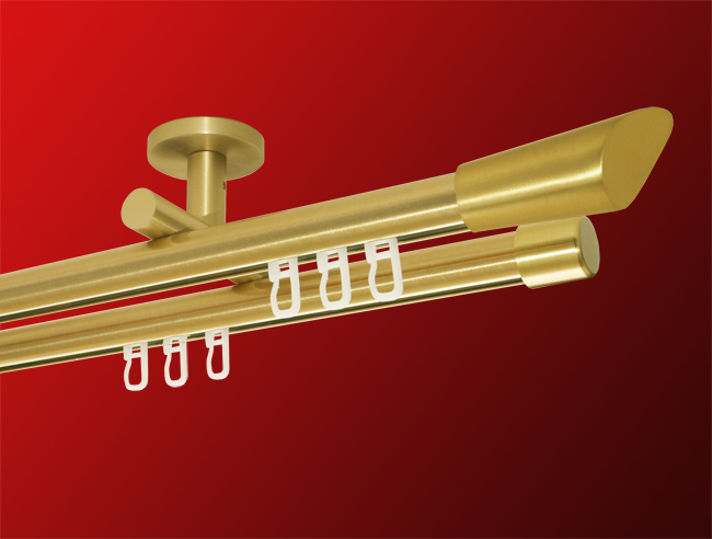 1854_0 Gardinenstange Deckenträger Innenlaufsystem dppl. 20 mm Marbella