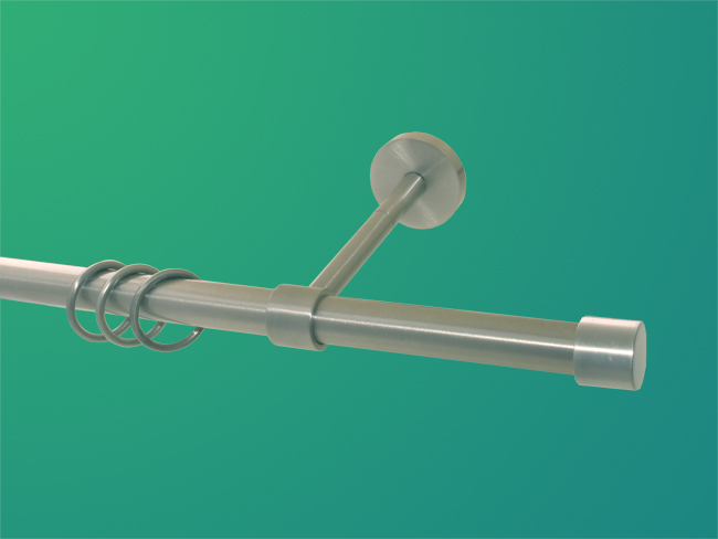 Gardinenstange Messing massiv Nickel matt 