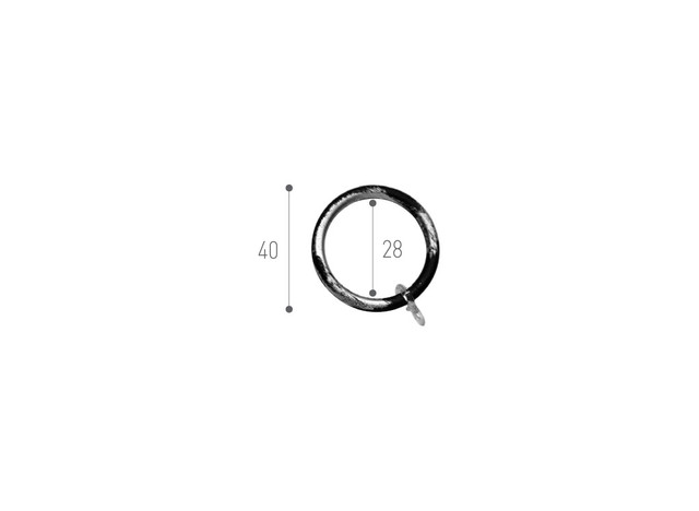  Gardinenringe Eisen 28/40 mm 