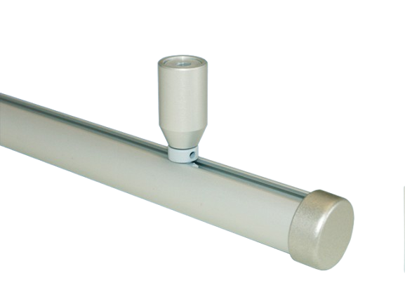 Gardinenstange 20mm Innenlaufsystem Alu silber 1 lfg mit Decken