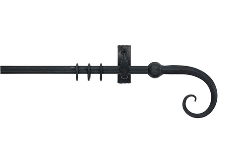2554_0 Gardinenstange Schmiedeeisen Handarbeit Modell Hemera