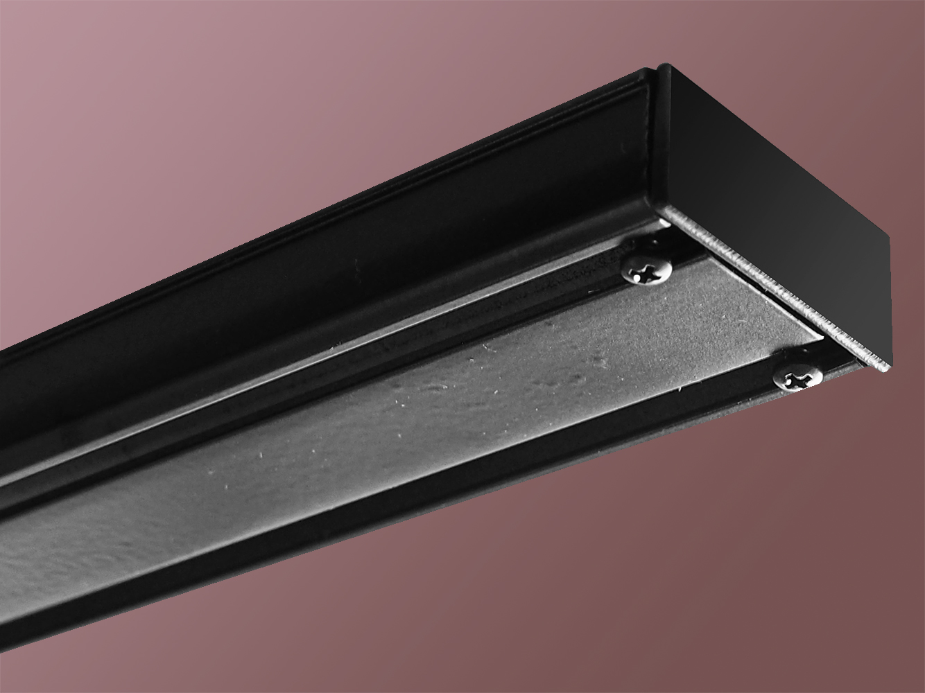2660_1 Aluminium Vorhangschiene schwarz 2lauf Modell 220