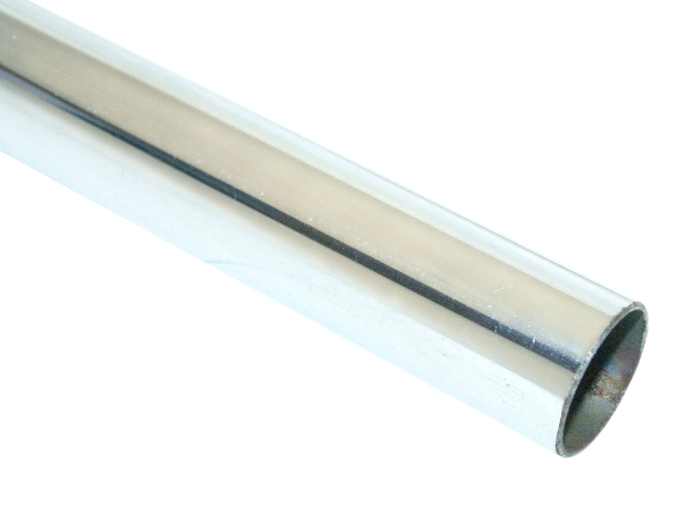 Rohr Stahl foliert Chrom glanz 20 mm