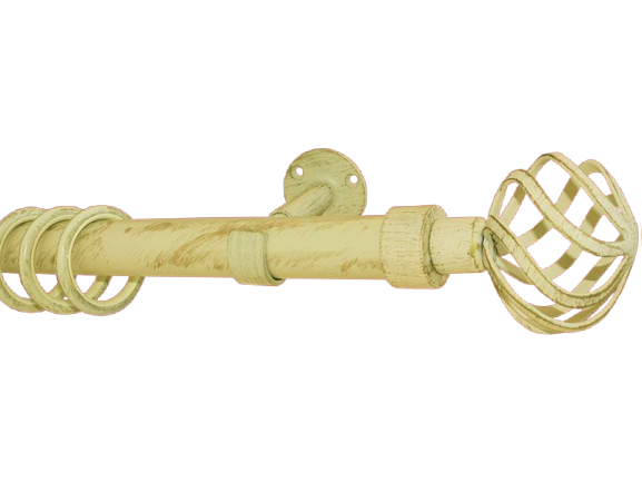 Gardinenstange Eisen weiß-gold 30mm Gonzalo Gardinenstange Eisen weiß-gold 30mm Gonzalo