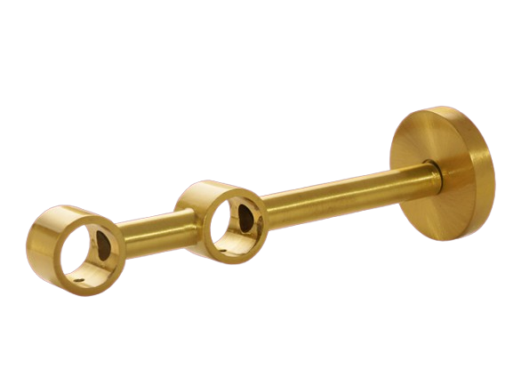 Wandträger 2lfg messing matt geschlossen für Gardinenstangen 20m Wandträger 2lfg messing matt geschlossen für Gardinenstangen 20m