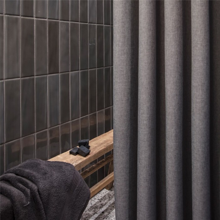 Duschvorhang incl. Ösen Leinenoptik schwere Qualität & Blickdicht 180 cm breit Duschvorhang incl. Ösen Leinenoptik schwere Qualität & Blickdicht 180 cm breit