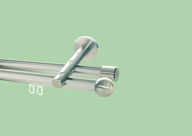 1470_0 Gardinenstange Innenlaufsystem Edelstahl 20 mm kleine Kugel dopp