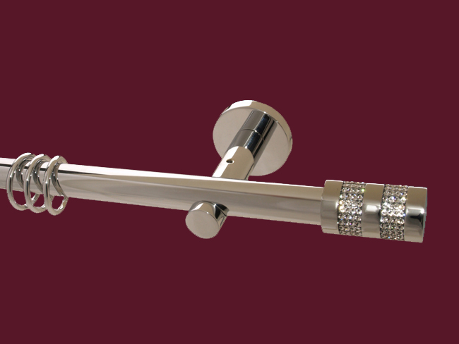 1838_0 Gardinenstange Swarovski 20mm Chrom glanz Zenobia