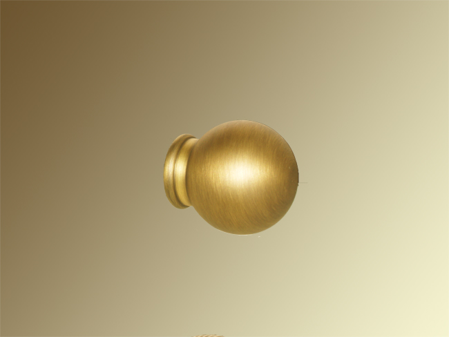 1549_0 Endstück Messing bronziert Modell Peter I für Rohr mit 30mm Ø