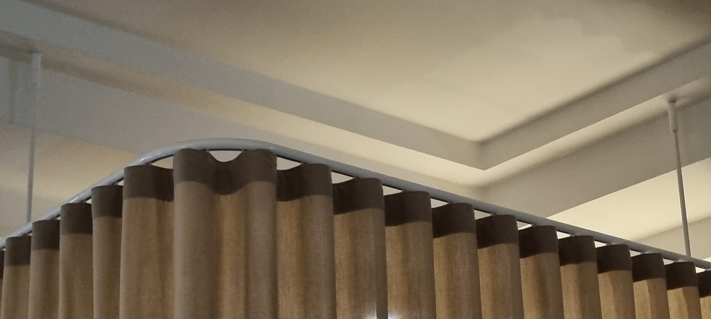 Duschvorhangstange Raumtrennschiene extra stabil barrierefrei 28 mm Edelstahl -L Form