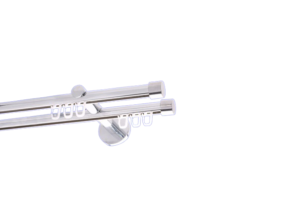 Gardinenstange Innenlauf Chrom glanz Design 16mm Modell Kappe Gardinenstange Innenlauf Chrom glanz Design 16mm Modell Kappe