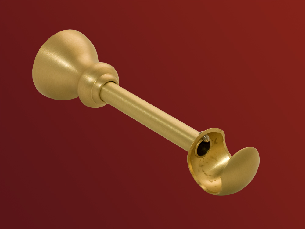 Wandträger Messing matt offen für 30 mm Gardinenstangen Wa 18 cm