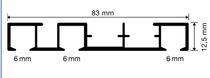 Gardinenschiene 2 lauf mit Ueberzugslauf Objektschiene Modell340 Gardinenschiene 2 lauf mit Ueberzugslauf Objektschiene Modell340